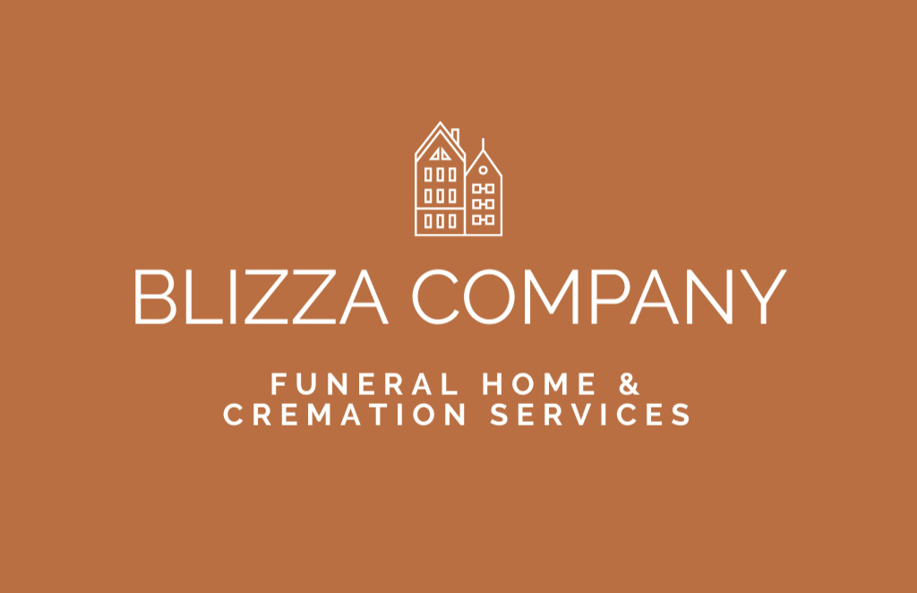 Ontwerpsjabloon van Business Card 85x55mm van Funeral Home and Cremation Services