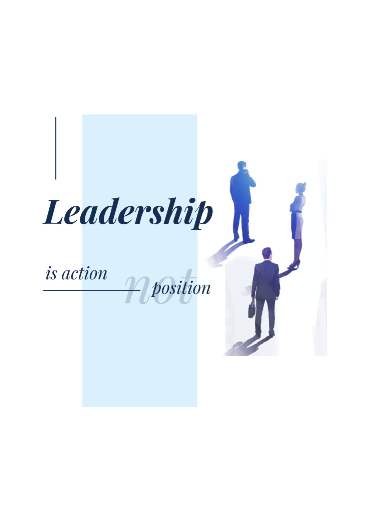 Quote about Business and Leadership Postcard 5x7in Vertical – шаблон для дизайна