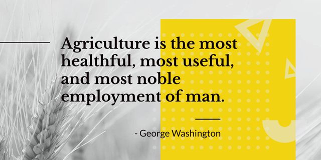 Agricultural Quote with Ears of Wheat in Field Twitter – шаблон для дизайну
