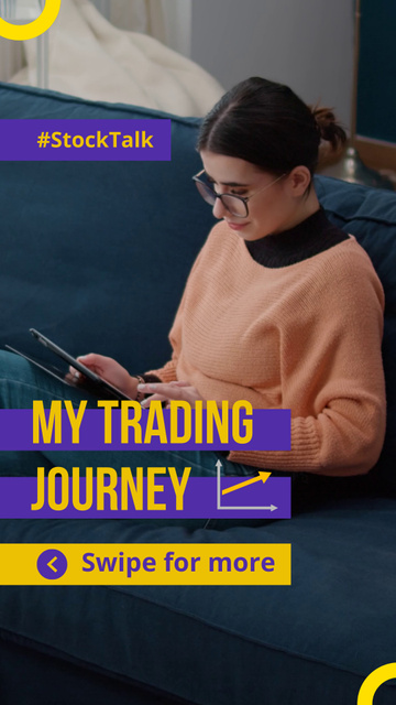 Ontwerpsjabloon van TikTok Video van Personal Success Tale About Stocks Trading