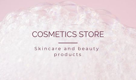 Cosmetic Store of Skincare and Beauty Products Ad Business card Design Template