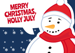 Cute Snowman for Christmas in July 