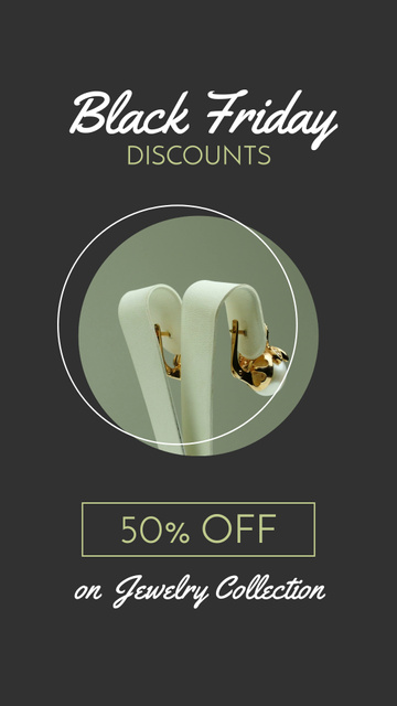 Black Friday Discounts on Precious Jewelry Instagram Video Story Design Template