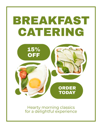 Plantilla de diseño de Ordene un desayuno saludable con descuento Instagram Post Vertical 