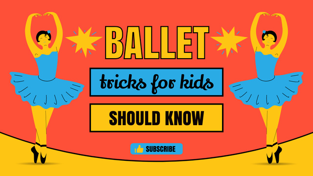 Blog with Ballet Tricks for Kids Youtube Thumbnail Šablona návrhu