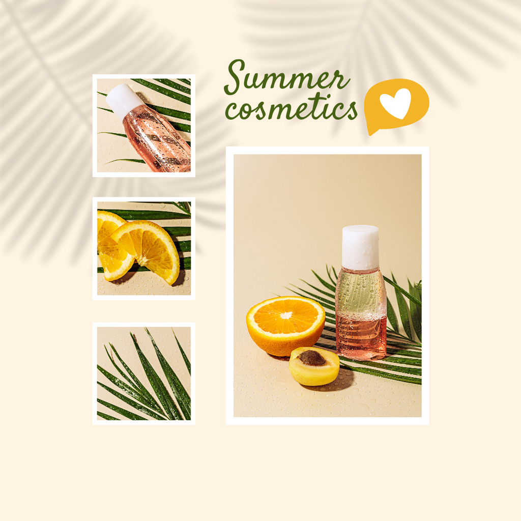 Designvorlage Summer Skincare and Beauty Products für Instagram
