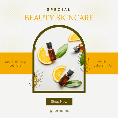 Skincare and Beauty Products Special Sale Instagram AD Design Template