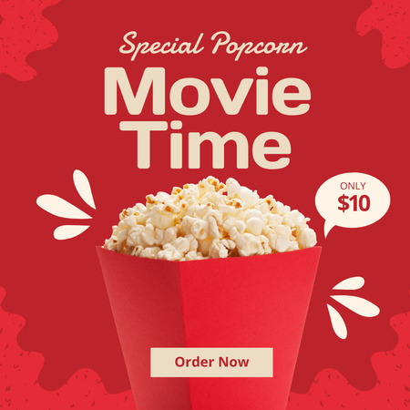 Modèle de visuel Offre spéciale Popcorn - Instagram