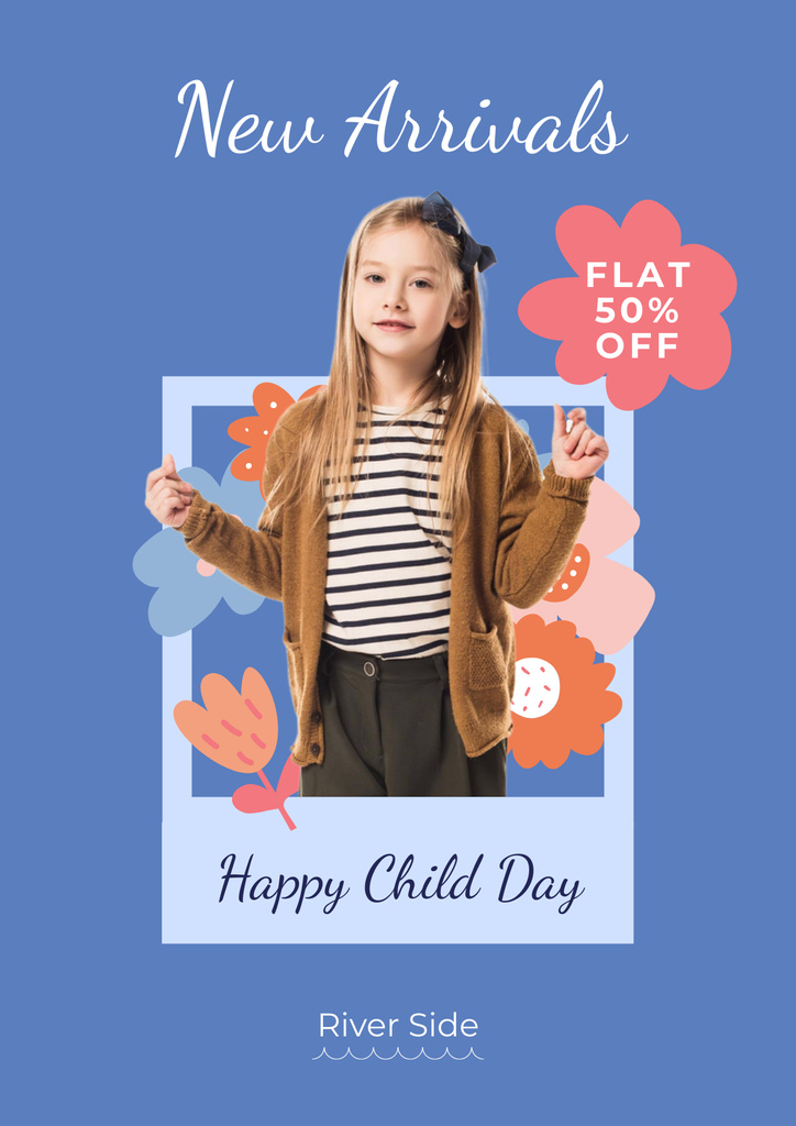 Ontwerpsjabloon van Poster van Child Clothe sale
