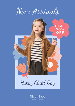 Child Clothe sale Poster Design Template
