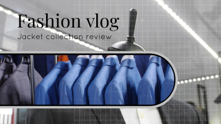 Template di design Recensione della collezione di giacche in Vlog YouTube intro