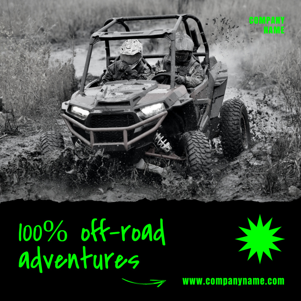 Extreme Off-Road Tours Ad Instagram Design Template