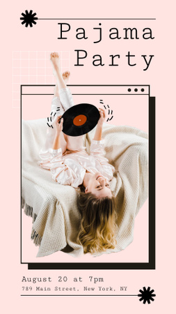 Pajama Party Announcement Instagram Story Design Template