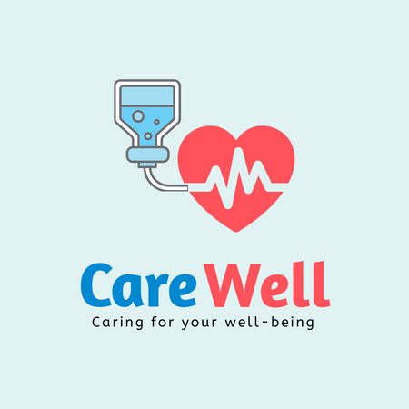 Ontwerpsjabloon van Animated Logo van Gerenommeerde Health Center Service Promotie met hart