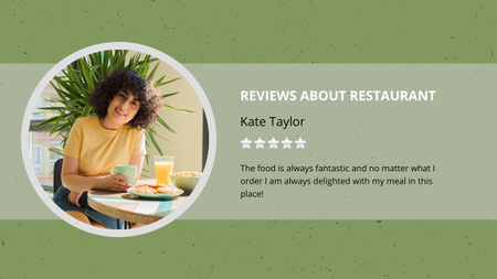 Platilla de diseño Review for Cafe with Customer by Table Youtube Thumbnail