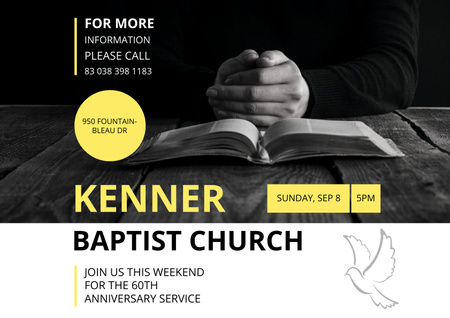 Designvorlage Kenner Baptist Church für Poster A2 Horizontal