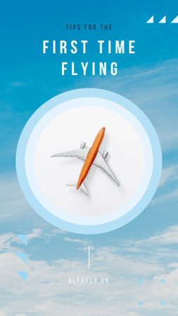 Toy plane in hand Instagram Story Design Template