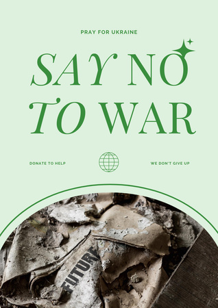 Awareness about War in Ukraine Poster A3 Tasarım Şablonu