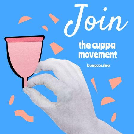 Sex Shop Promotion with Menstrual Cup Instagram Design Template