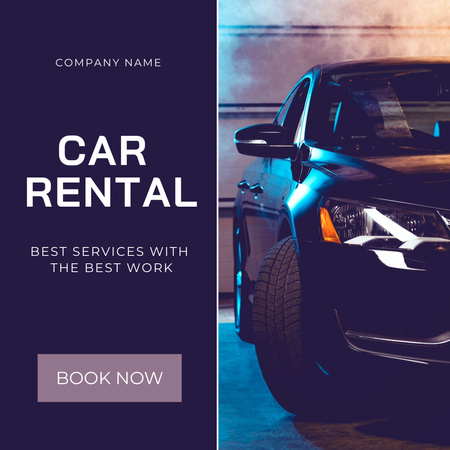 Designvorlage Car Rental Services für Instagram