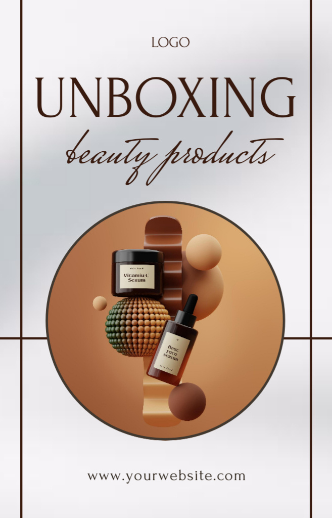 Plantilla de diseño de Beauty Products Ad With Bottles IGTV Cover 