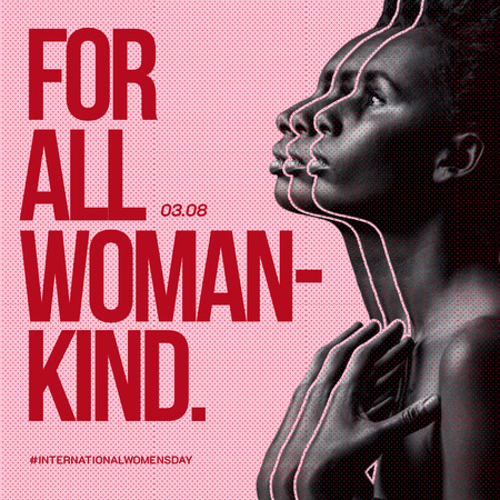 Designvorlage Inspiration for Women's Day with Beautiful Woman für Instagram