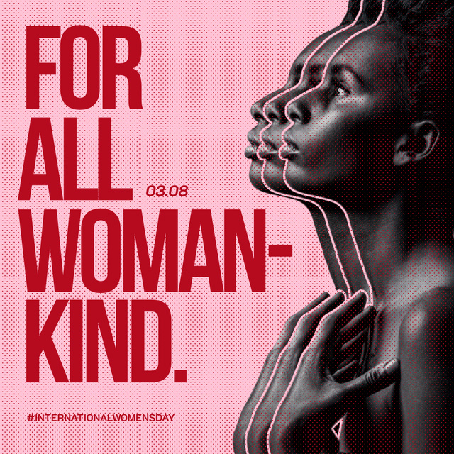 Inspiration for Women's Day with Beautiful Woman Instagram Design Template