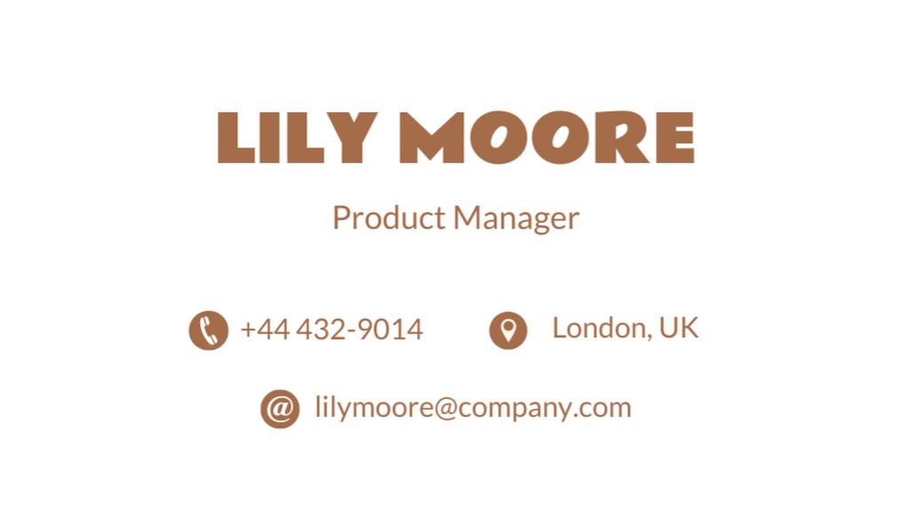 Skilled Product Manager Service Promotion Business Card USデザインテンプレート