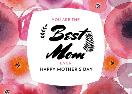 Plantilla de diseño de Mother's Day Greeting with Flowers Card 