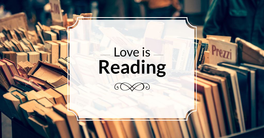 Plantilla de diseño de Bookstore Offer with Quote about Reading Facebook AD 