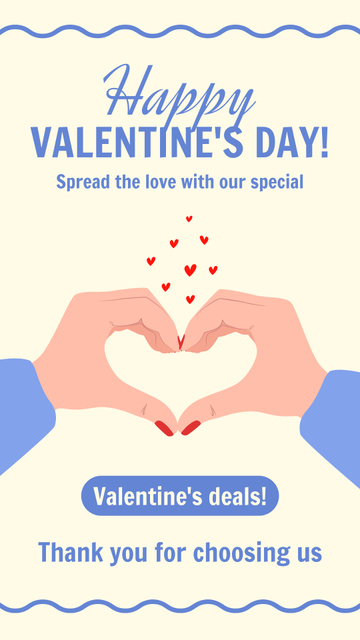 Lovely Valentine's Day Gratitude From Shop Instagram Story Šablona návrhu