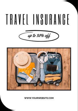 Travel Insurance Offer Flyer A7 Design Template