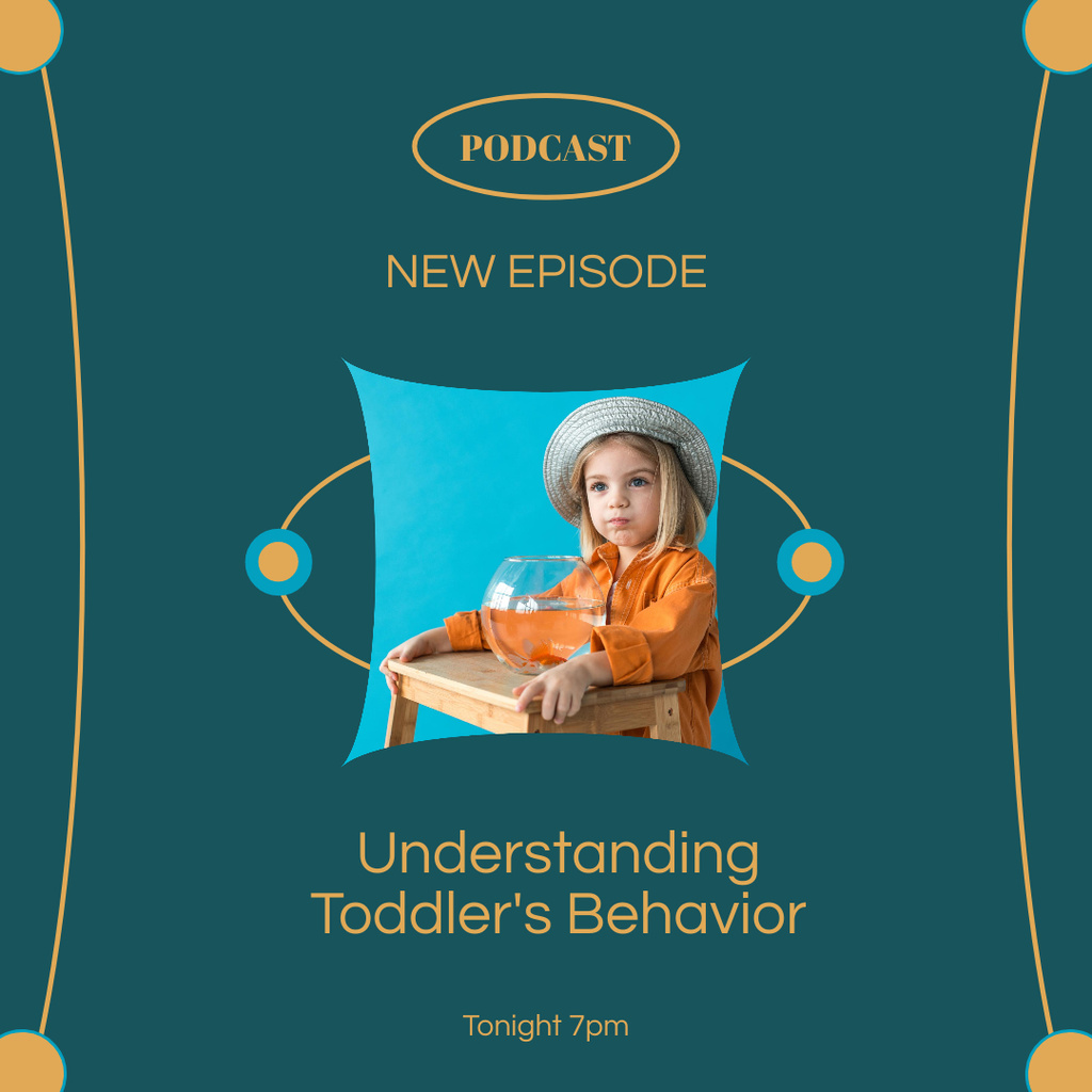 Podcast Episode about Toddler's Behavior Instagram Πρότυπο σχεδίασης
