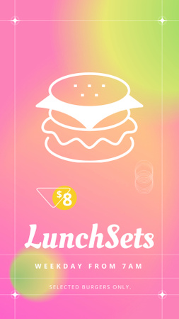 Lunch Sets on Weekdays Instagram Story Design Template