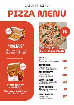 Designvorlage Best Price Pizza Offer für Menu