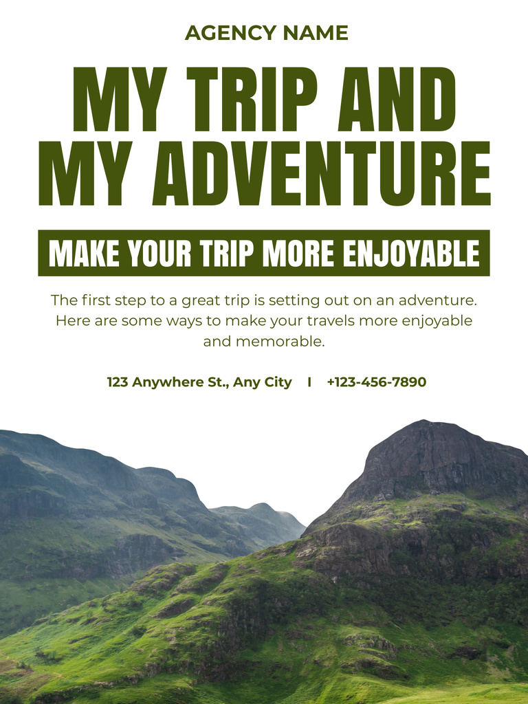 Enjoyable Trip and Adventure Poster US Tasarım Şablonu