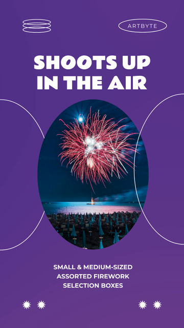 Designvorlage USA Independence Day Celebration with Fireworks in Sky für TikTok Video