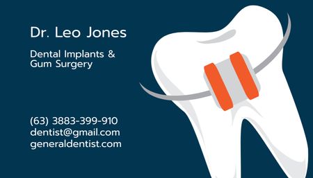Diş İmplantı Hizmetleri Teklifi Business Card US Tasarım Şablonu