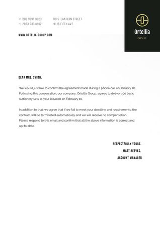 Template di design Stationery Sets Delivery Order Confirmation Letterhead