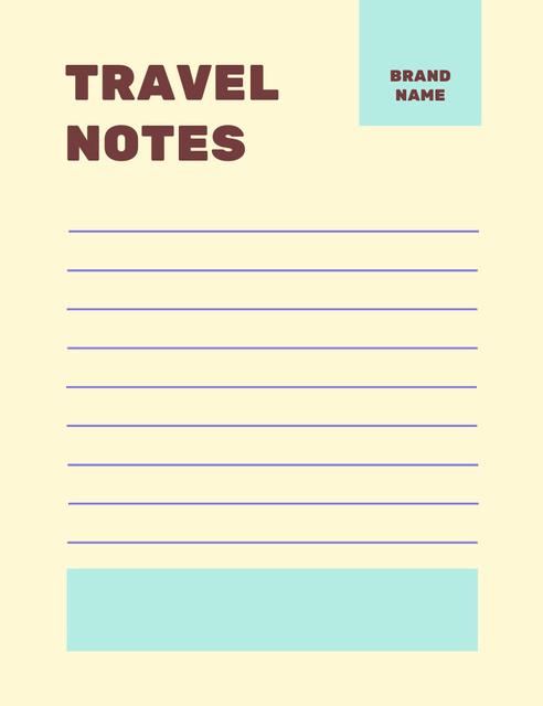 Vacation Scheduler in Yellow Notepad 107x139mm – шаблон для дизайну