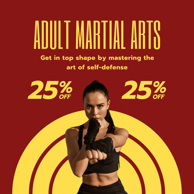 Discount On Art Of Self-Defense Instagram AD Design Template