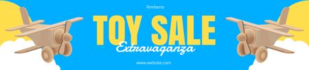 Ontwerpsjabloon van Ebay Store Billboard van Extravagante aankondiging van speelgoedverkoop