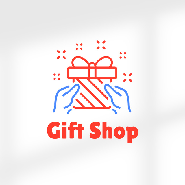 Gift Shop Advertisement Logo Šablona návrhu