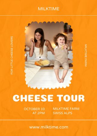 Ontwerpsjabloon van Invitation van Cheese Tasting Announcement