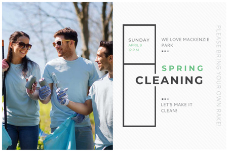 Spring Cleaning in Mackenzie park Gift Certificate Design Template