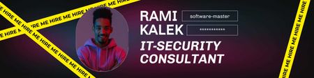 Work Profile of IT-Security Consultant LinkedIn Cover Design Template