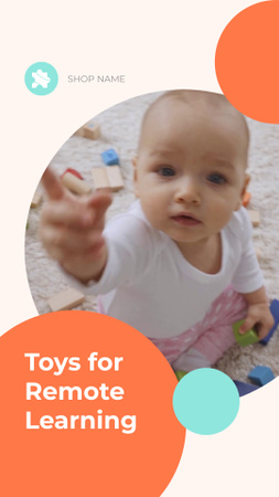 Designvorlage Angebot an Spielzeugen für Fernunterricht für TikTok Video