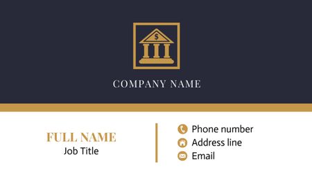 Platilla de diseño Company-Centric Employee Data Profile with Branding Business Card US
