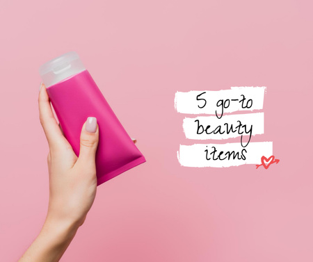 Platilla de diseño Beauty Product in glass bottle Facebook