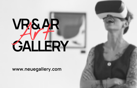 Advertising Virtual Art Gallery Business Card 85x55mm Design Template